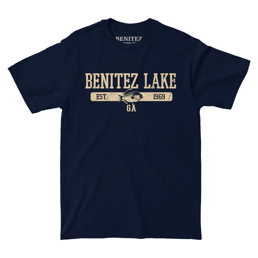 Benitez Lake Navy Tee - Baylen Levine Offical