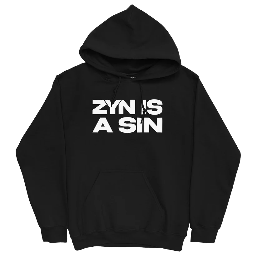 Zyn is a Sin Black Hoodie - Baylen Levine Offical