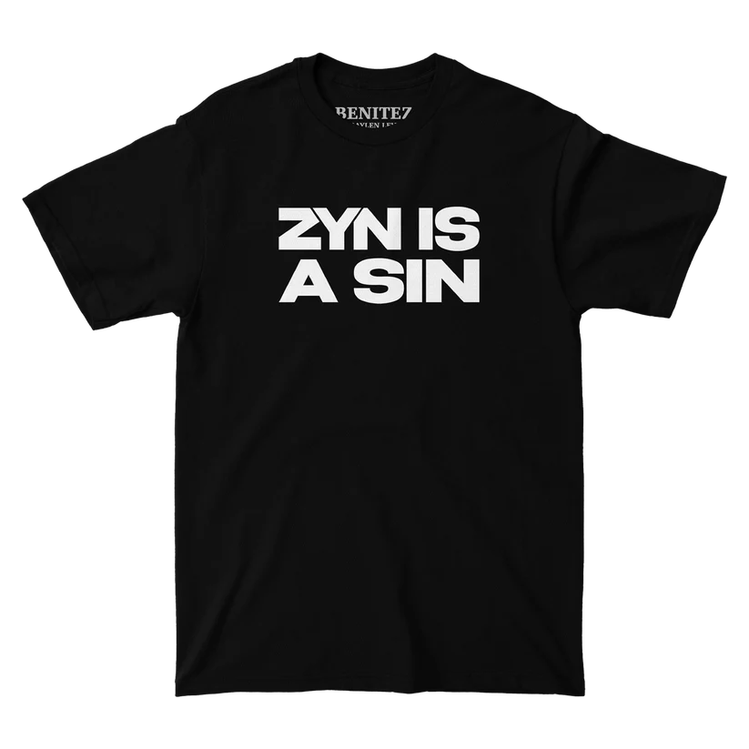 Zyn is a Sin Black Tee - Baylen Levine Offical