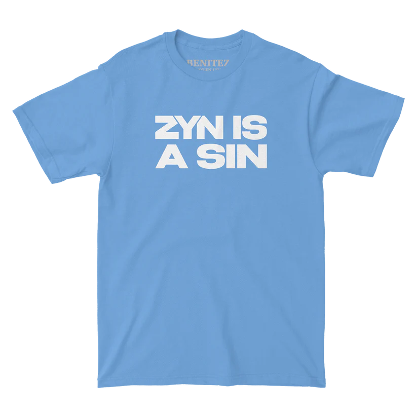 Zyn is a Sin Blue Tee - Baylen Levine Offical